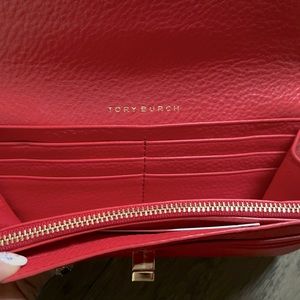 Tory burch long wallet leather